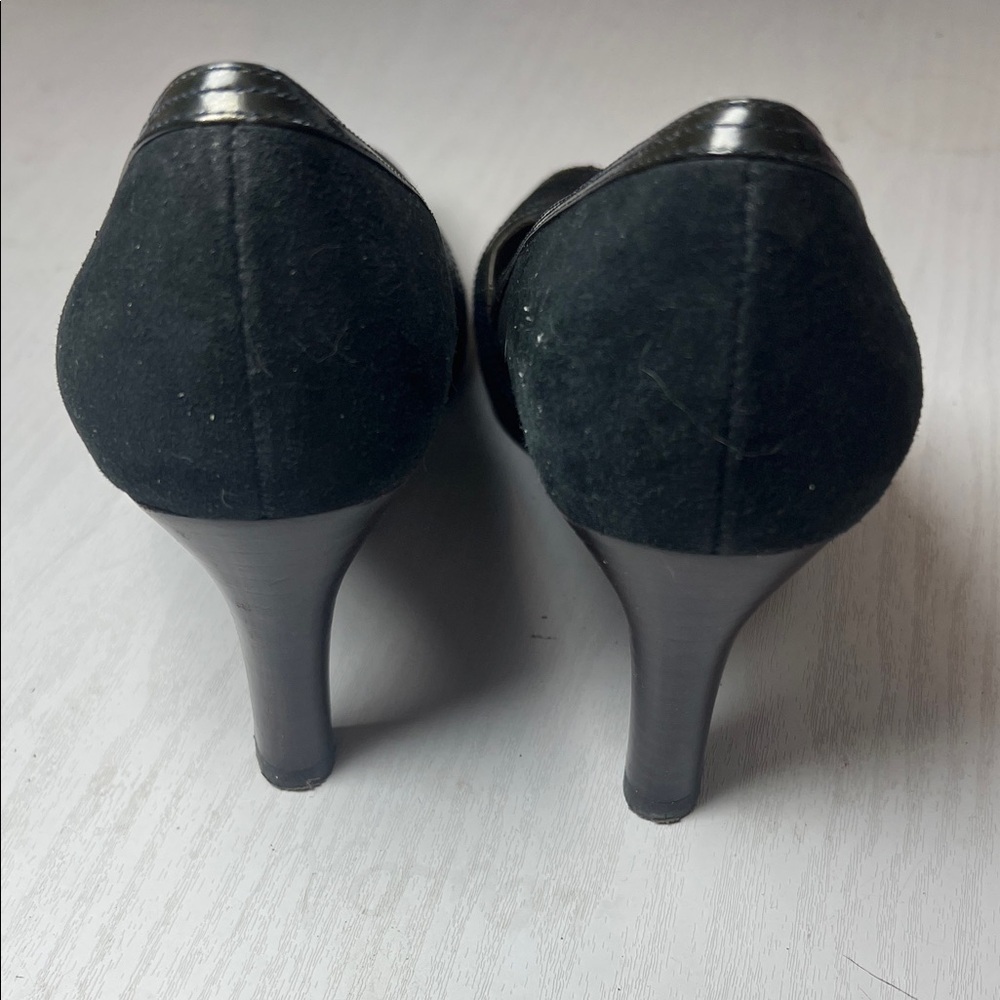 LOFT Black Peep-Toe Heels B24 - Picture 6 of 7
